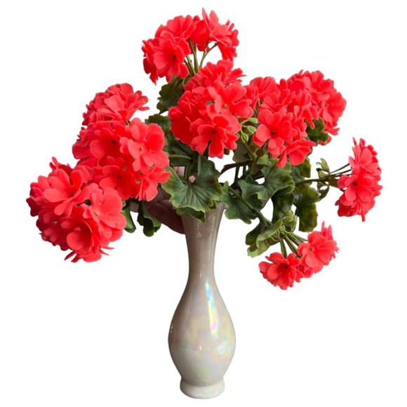 Vtg BUD VASE White Iridescent Shimmer Glossy Glaze Handcrafted Signed 9.75" Tall - Picture 10 of 12